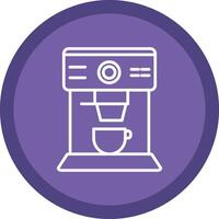 Coffee Machine Line Multi Circle Icon vector