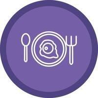 Breakfast Line Multi Circle Icon vector