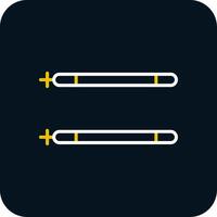 Sticks Line Red Circle Icon vector