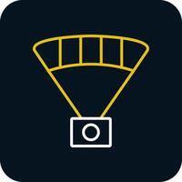Paragliding Line Red Circle Icon vector