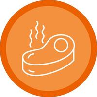 Steak Line Multi Circle Icon vector