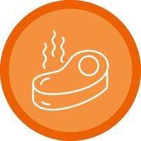 Steak Line Multi Circle Icon vector