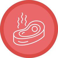 Beef Line Multi Circle Icon vector