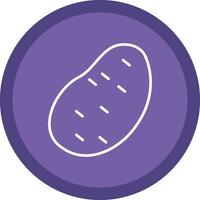 Potato Line Multi Circle Icon vector