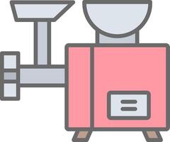 Meat Grinder Line Filled Light Icon vector