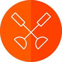 Paddle Line Red Circle Icon vector