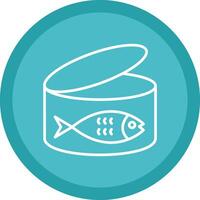 Tuna Line Multi Circle Icon vector