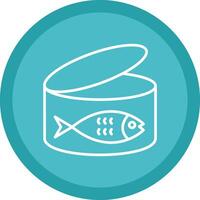 Tuna Line Multi Circle Icon vector