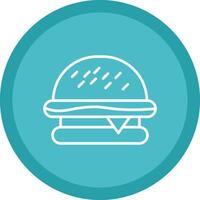 Burger Line Multi Circle Icon vector