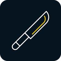 Knife Line Red Circle Icon vector