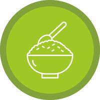 Rice Line Multi Circle Icon vector