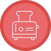 Toaster Line Multi Circle Icon vector