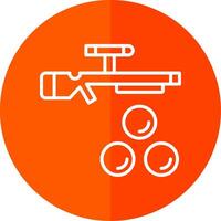 Paintball Line Red Circle Icon vector