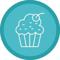 Muffin Line Multi Circle Icon vector