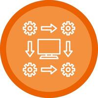 Workflow Line Multi Circle Icon vector