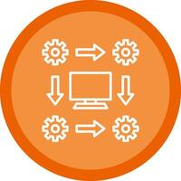 Workflow Line Multi Circle Icon vector