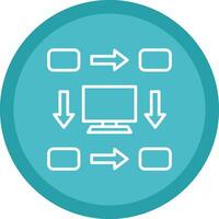 Workflow Line Multi Circle Icon vector