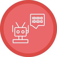 Robot Line Multi Circle Icon vector