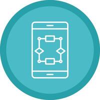 Algorithm Line Multi Circle Icon vector