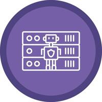 Secure Data Line Multi Circle Icon vector