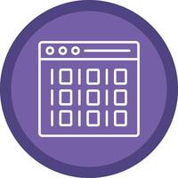 Binary Line Multi Circle Icon vector