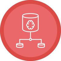 Network Line Multi Circle Icon vector