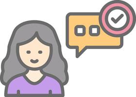 Conversation Line Filled Light Icon vector