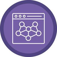 Network Line Multi Circle Icon vector