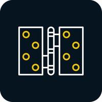 Hinge Line Red Circle Icon vector