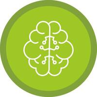 Artificial Intelligence Line Multi Circle Icon vector