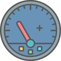 Gauge Line Filled Light Icon vector