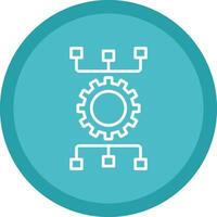 Workflow Planning Line Multi Circle Icon vector