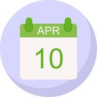 April Flat Bubble Icon vector