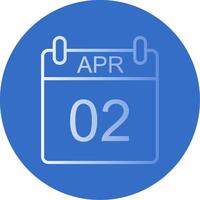 April Flat Bubble Icon vector