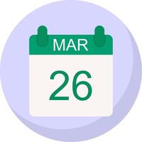 March Flat Bubble Icon vector