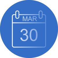 March Flat Bubble Icon vector