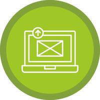 Sending Email Line Multi Circle Icon vector