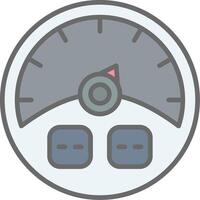 Gauge Line Filled Light Icon vector