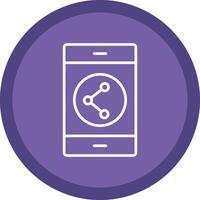 Sharing Line Multi Circle Icon vector