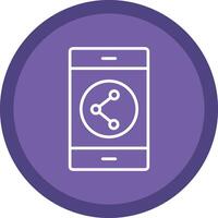 Sharing Line Multi Circle Icon vector