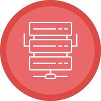 Server Line Multi Circle Icon vector