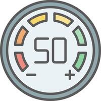 Gauge Line Filled Light Icon vector