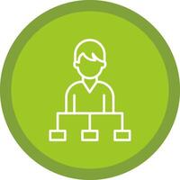 Hierarchy Line Multi Circle Icon vector
