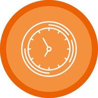 Clock Line Multi Circle Icon vector