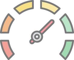 Gauge Line Filled Light Icon vector