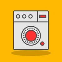 Washing Machine Filled Shadow Icon vector