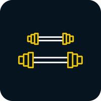 Weightlifting Line Red Circle Icon vector