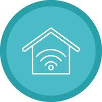 Smart Home Line Multi Circle Icon vector