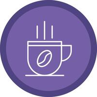 café taza línea multi circulo icono vector