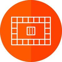 Board Games Line Red Circle Icon vector
